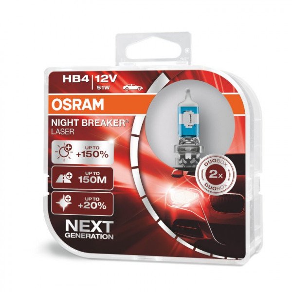 Osram lemputės Night Breaker LASER HB4 +150% | NEXT
