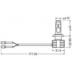 LED OSRAM H7 lemputės Gen2 12V-24V 14W 67210CW