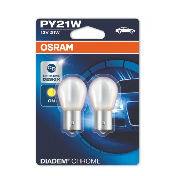 Osram lemputės DIADEM CHROME PY21W geltona 7507DC