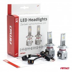 LED bulbs lights Amio X1 series H7 40W 6500K 4400lm