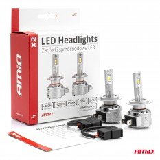 LED bulbs H7 Amio X2 +400% 72W 6500K 7920lm