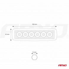 LED papildomas žibintas 9-60V sunkvežimiui