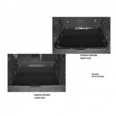 Guminis bagažinės kilimėlis SEAT Leon III 5F 2012-2020 (universal/lower trunk) black /6048041