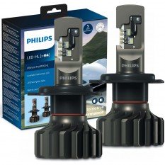 LED lemputės H4 Ultinon Pro9100 HL 12/24V 18W Philips +350%