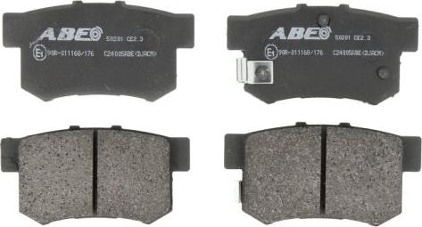 ABE C24005ABE - Stabdžių trinkelių rinkinys, diskinis stabdys autoreka.lt