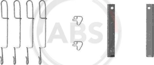 A.B.S. 1280Q - Priedų komplektas, diskinių stabdžių trinkelės autoreka.lt