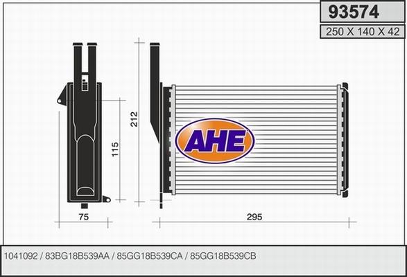 AHE 93574 - Šilumokaitis, salono šildymas autoreka.lt