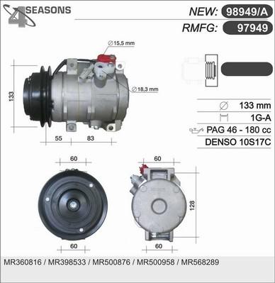 AHE 97949 - Kompresorius, oro kondicionierius autoreka.lt