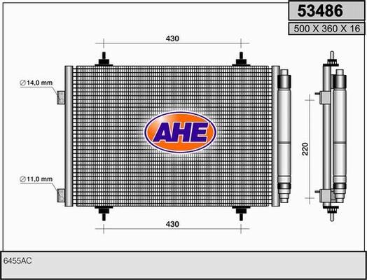 AHE 53486 - Kondensatorius, oro kondicionierius autoreka.lt
