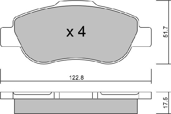 AISIN BPFI-1016 - Stabdžių trinkelių rinkinys, diskinis stabdys autoreka.lt