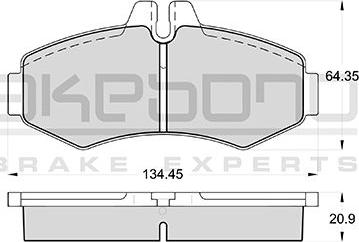 Akebono AN-4055KE - Stabdžių trinkelių rinkinys, diskinis stabdys autoreka.lt