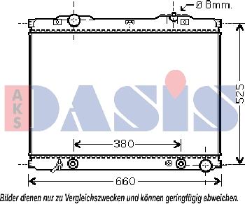 AKS Dasis 510058N - Radiatorius, variklio aušinimas autoreka.lt