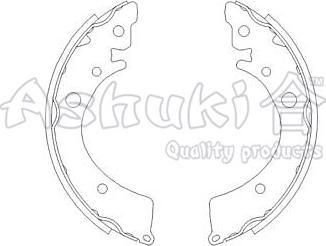 Ashuki H048-02 - Stabdžių trinkelių komplektas autoreka.lt