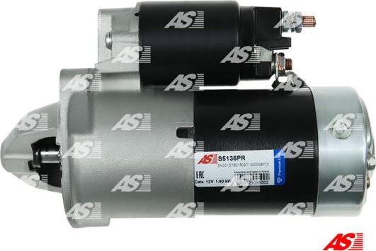 AS-PL S5136PR - Starteris autoreka.lt