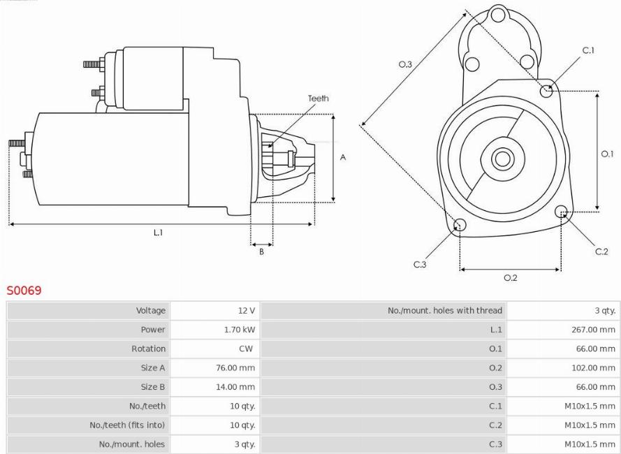 AS-PL S0069 - Starteris autoreka.lt