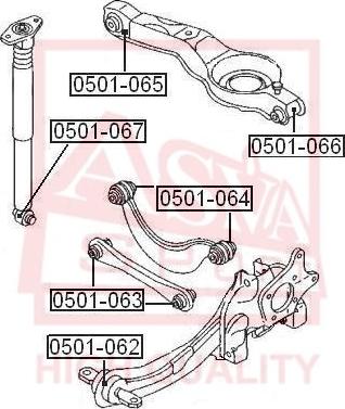 ASVA 0501-065 - Valdymo svirties / išilginių svirčių įvorė autoreka.lt