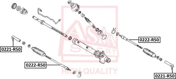 ASVA 0222-R50 - Vidinė skersinė vairo trauklė autoreka.lt