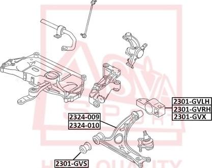 ASVA 2324-009 - Vikšro valdymo svirtis autoreka.lt