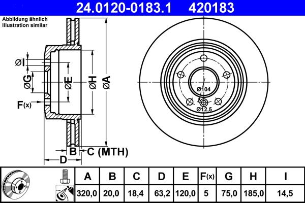 ATE 24.0120-0183.1 - Stabdžių diskas autoreka.lt