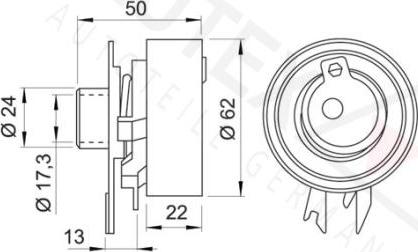 Autex 641659 - Įtempiklio skriemulys, paskirstymo diržas autoreka.lt