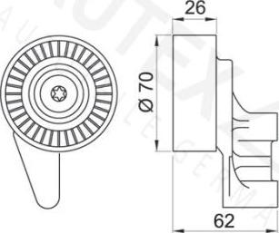 Autex 651722 - Kreipiantysis skriemulys, V formos rumbuotas diržas autoreka.lt