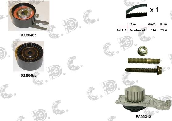 Autokit 04.5049PA - Vandens siurblio ir paskirstymo diržo komplektas autoreka.lt