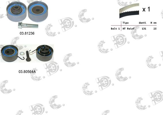 Autokit 04.5057A - Paskirstymo diržo komplektas autoreka.lt