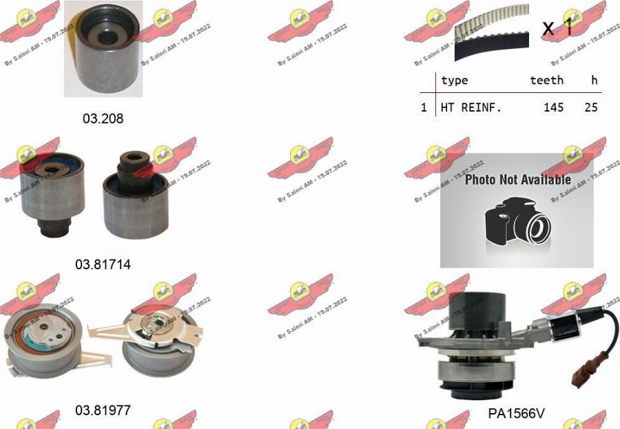 Autokit 04.5355PA2 - Vandens siurblio ir paskirstymo diržo komplektas autoreka.lt