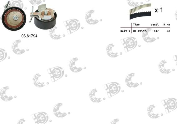 Autokit 04.5353 - Paskirstymo diržo komplektas autoreka.lt