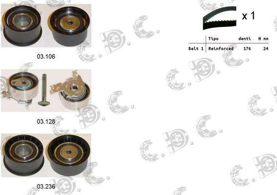 Autokit 04.5235 - Paskirstymo diržo komplektas autoreka.lt