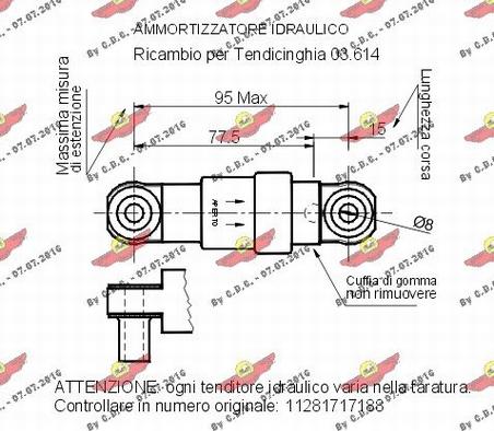 Autokit 03.218 - Vibracijos slopintuvas, V formos rumbuotas diržas autoreka.lt