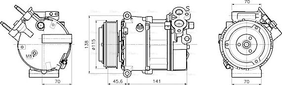 Ava Quality Cooling AUAK354 - Kompresorius, oro kondicionierius autoreka.lt