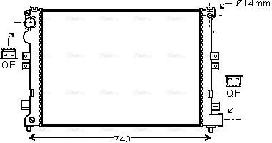 Ava Quality Cooling CNA2208 - Radiatorius, variklio aušinimas autoreka.lt