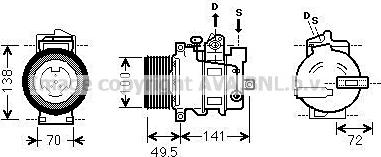 Ava Quality Cooling MSAK476 - Kompresorius, oro kondicionierius autoreka.lt
