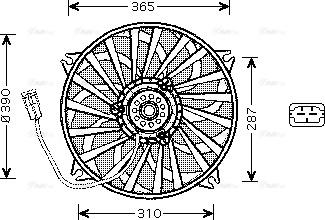 Ava Quality Cooling PE 7535 - Ventiliatorius, radiatoriaus autoreka.lt