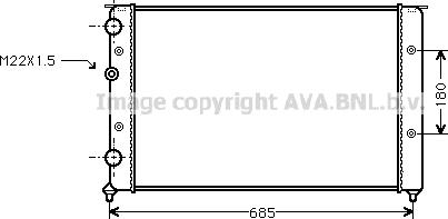 Ava Quality Cooling VN2124 - Radiatorius, variklio aušinimas autoreka.lt