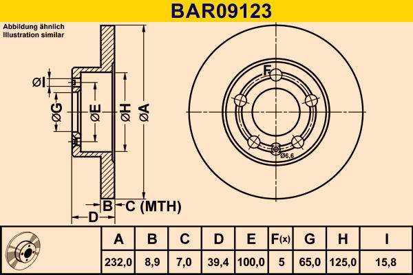 Barum BAR09123 - Stabdžių diskas autoreka.lt