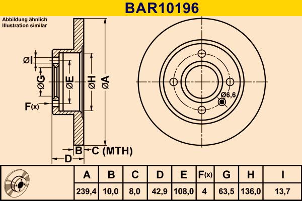 Barum BAR10196 - Stabdžių diskas autoreka.lt
