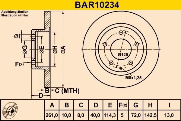 Barum BAR10234 - Stabdžių diskas autoreka.lt