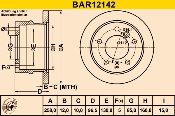 Barum BAR12142 - Stabdžių diskas autoreka.lt