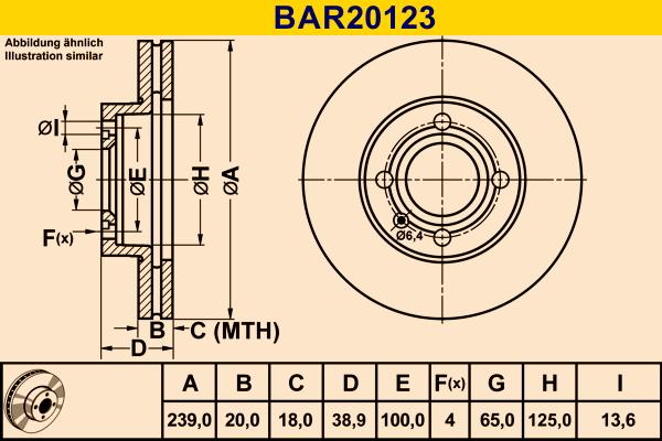 Barum BAR20123 - Stabdžių diskas autoreka.lt