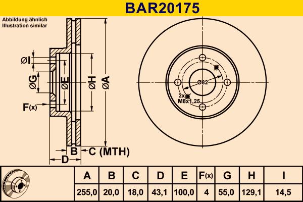 Barum BAR20175 - Stabdžių diskas autoreka.lt
