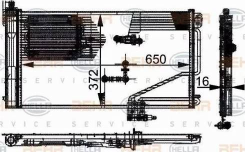 BEHR HELLA Service 8FC 351 301-344 - Kondensatorius, oro kondicionierius autoreka.lt