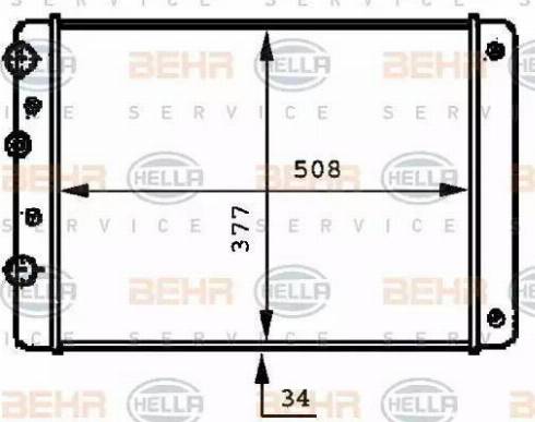 BEHR HELLA Service 8MK 376 717-711 - Radiatorius, variklio aušinimas autoreka.lt