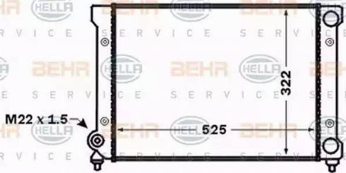 BEHR HELLA Service 8MK 376 773-721 - Radiatorius, variklio aušinimas autoreka.lt