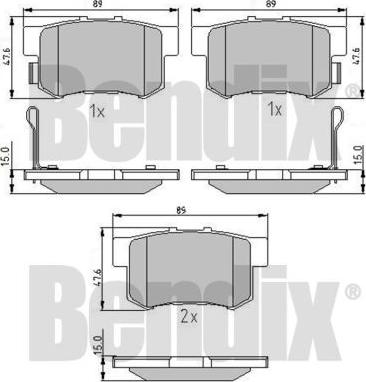 BENDIX 510132 - Stabdžių trinkelių rinkinys, diskinis stabdys autoreka.lt