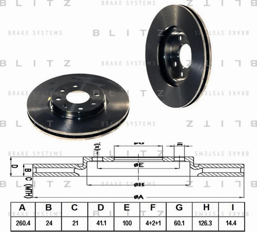 Blitz BS0143 - Stabdžių diskas autoreka.lt