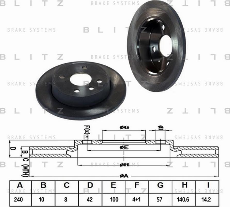 Blitz BS0372 - Stabdžių diskas autoreka.lt