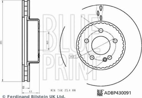 Blue Print ADBP430091 - Stabdžių diskas autoreka.lt