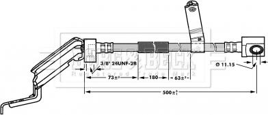 Borg & Beck BBH6931 - Stabdžių žarnelė autoreka.lt